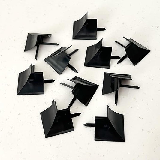 InstaTrim Outside Corners - 10 Black 1/2" Wide Trim Outside Corner Pieces - Trim for Outside Corners - Paintable