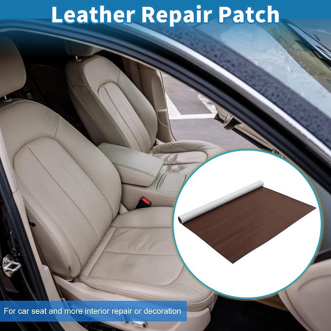Self Adhesive Leather Repair Patch Strong Stickiness 19.6"x27.5" Leather Repair Tape PVC Faux Leather Red Brown 1 Pcs