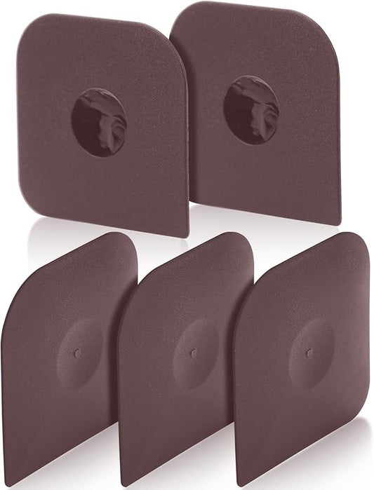 Pan Scraper Dish Scraper Tool Set, 5 Pack Plastic Pan Scraper Pot Scraper Food Scraper Nylon Non-Scratch Scraper, Polycarbonat Skillet Scraper Cleaner for Cleaning Grease Burnt Food, Kitchen Scraper
