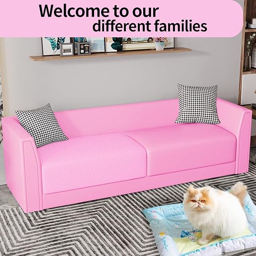 Aglzyoply Large Leather repair patch, Self-adhesive Fabric sofa tape, Redecorating, Subsidy for car seat, furniture, vinyl chair, cabinet, wall. (17.7x78.8 inch, pink)