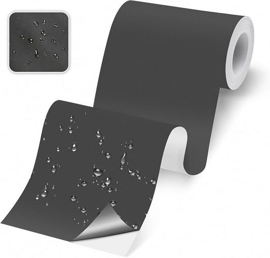 Self-Adhesive Fabric Repair Tape & Tent Repair Kit, Waterproof Patches for Clothes, Down Jacket, Camping Gear, Sleeping Bag, Heavy Duty Darkgrey Nylon Tape for Instant Fix, 3.9"x79"
