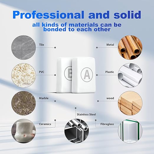 Vicrpicme Epoxy Putty,Mud Iron Glue Repair of Metal, Plastic, Wood, Swimming Pools, Downpipes, Ceramic Tiles, Ceramics, Sculpture, High-Strength Adhesive Crack Filling Putty(White 200g)