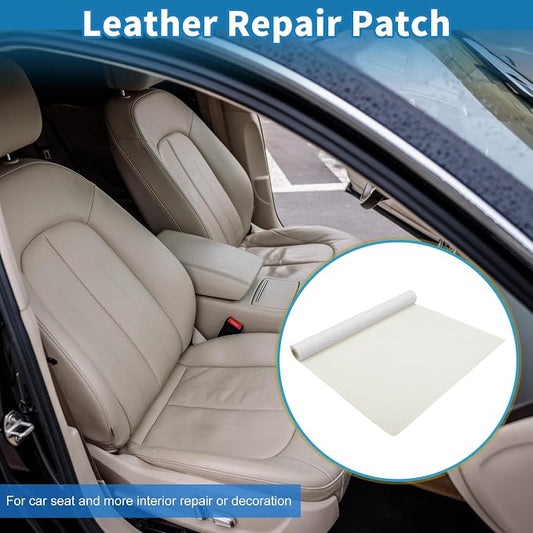 Self Adhesive Leather Repair Patch Strong Stickiness 60"x16" Leather Repair Tape PU Leather White 1 Pcs