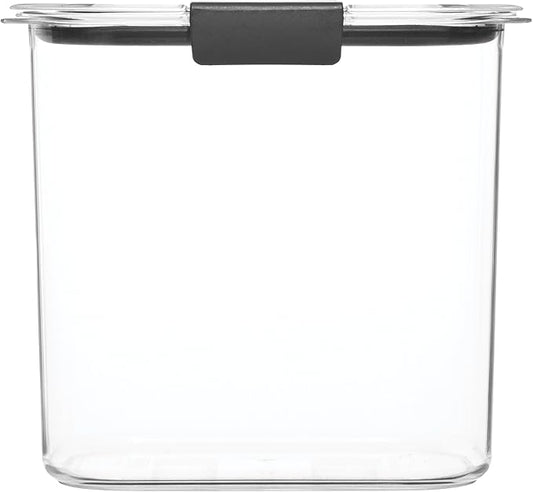 Rubbermaid Brilliance 12-Cup Airtight Food Storage Container,Perfect for Pantry Staples,Clear/Grey,(Pack of 2)