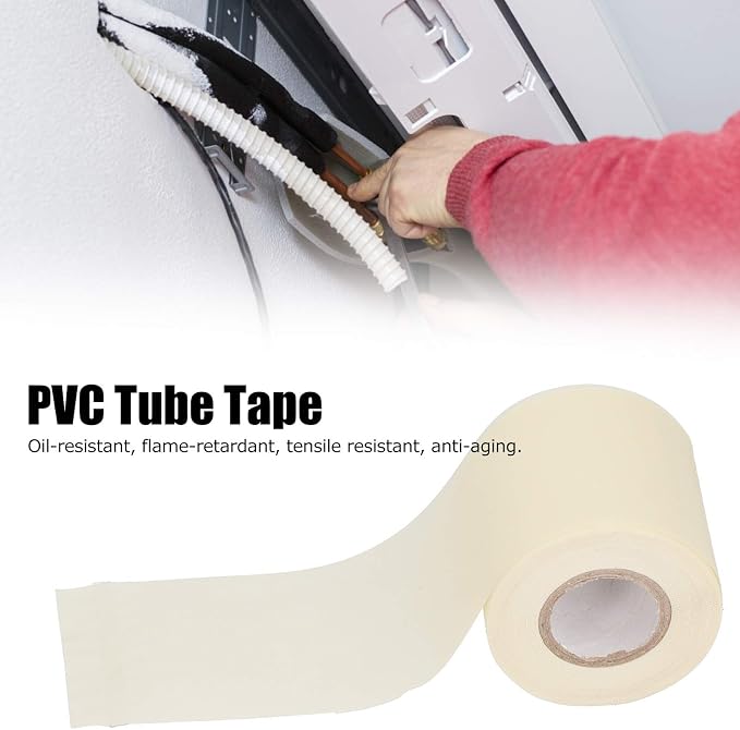 5pcs Air-Conditioner Pipe Tapes Oil- Tube Pipe Wrapping Tape Protective Tape Leakage Repair 6cm Width (Beige)