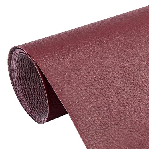 Leather Repair Patch Tape, 19.7 x 53.9 Inch, Self-Adhesive Leather Repair Patch for Furniture, Sofa Seating, Car Seats, Handbag, Waterproof & Durable (Burgundy)