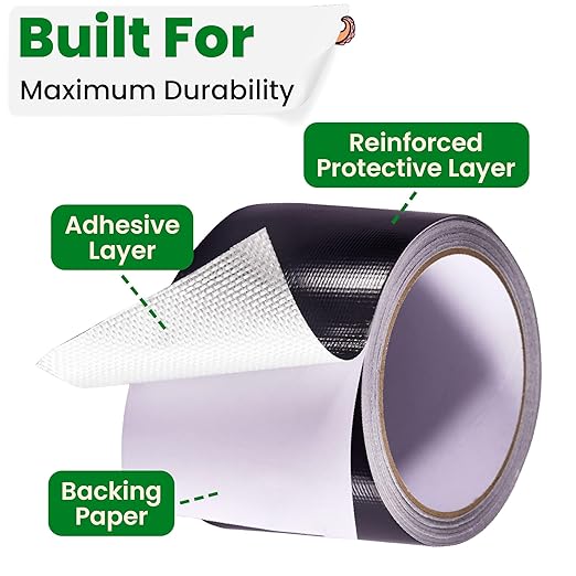 Awning Covers & Tarp Repair Tape - Waterproof Self Adhesive Patch Repair Kit | Patch Tapes for Awnings, Outdoor Canopies, Patio Awnings, Gazebos, Tents, RV, Canvas, Boat Covers (Green, 3 Inch X 25 Ft)