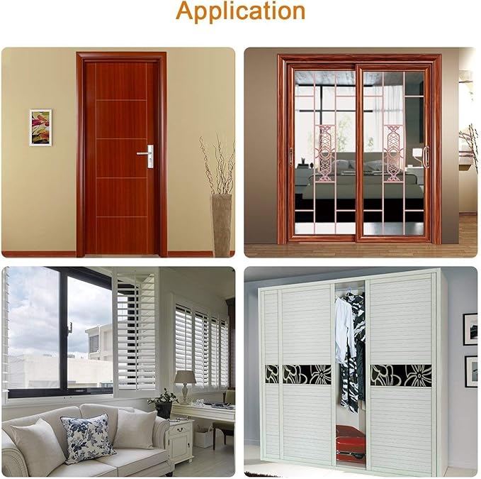 CloudBuyer Door & Window Weather Stripping, Soundproof Insulation Seal Strip with Self-Adhesive Rubber Collision Protection, 16.5 Ft (Brown)