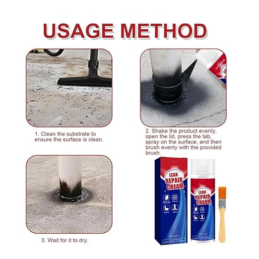Leak Repair Waterproof Sealant Spray, Leak Repair Cream, Fast Drying Transparent Sealant Liquid, Multi-Surface Indoor and Outdoor Waterproof Coating, for Gutter, Repairs Roof, Drainpipe (Black)