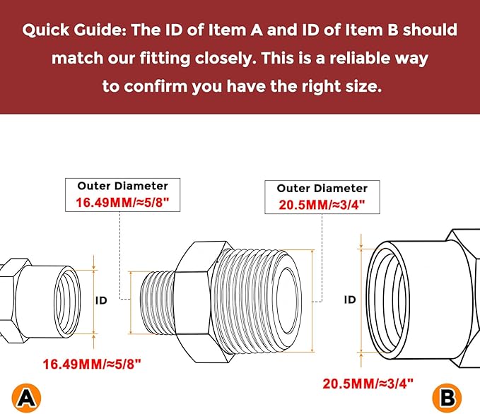 Pack of 1, 1/2" NPT Male to 3/8" NPT Male Solid Brass Hex Nipple Hose Connectors, Male Pipe Adapter for Pipe Leak Repair, Bathroom Remodeling, Tool Extensions, Compression