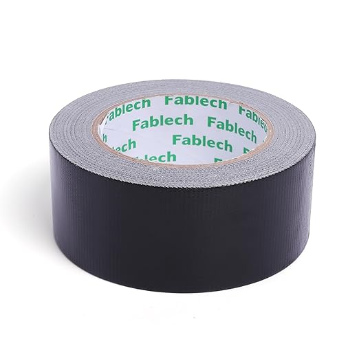 Black Duct Tape Heavy Duty, 9 Mil Thickness, 2 Inch x 30 Yards, Waterproof Strong Adhesive with No Residue, Flexible, Tear by Hand for Indoor Outdoor Repairs, DIY, Industrial & Professional Use