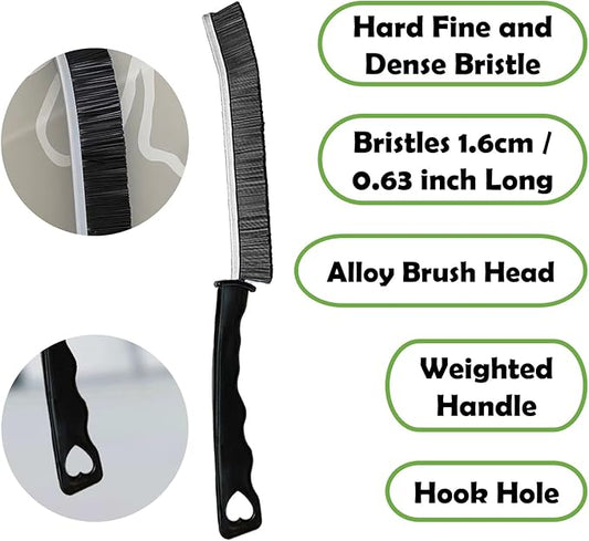 Betanull Crevice Cleaning Brush Set, Multi-Purpose Hard Bristle Brushes for Deep Cleaning Kitchen, Bathroom, Grout, Sink, Cup, Teapot, Bottle, Blender, Corners, Tight Spaces & More