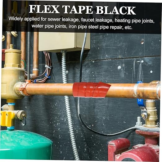 Tofficu Flexible Silicone Rubber Seal Tape for Pipe and Water Leak Repair Self Adhesive Sealing Tape for Home Plumbing Red