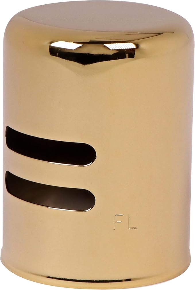 Westbrass D201-01 1-5/8" x 2-1/4" Solid Brass Air Gap Cap Only, Non-Skirted, Polished Brass