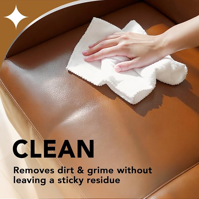 Weiman Leather Cleaner & Conditioner - Cleans, Restores & Protects Leather, UV Protection Prevent Cracking & Fading, Auto, Sofas, Shoes, Bags & All Finished Leather Surfaces, 1 Pack, 12 Fl Oz