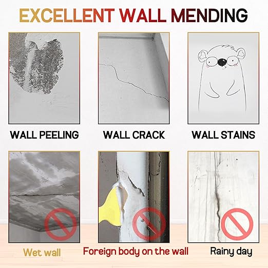 Drywall Patch Repair Kit with Scraper, Wall Spackle Repair Paste, Wall Mending Agent Quick and Easy Solution to Fill the Holes for Home Wall, Plaster Dent Repair and Wood Scratch Repair