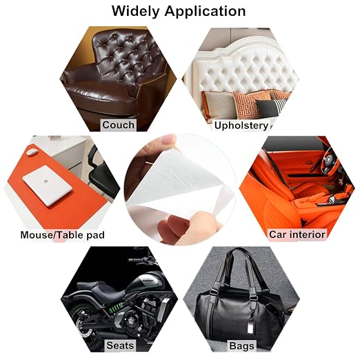 ILOFRI Leather Repair Patch 8x11 inch 2 Pcs, Self Adhesive Vinyl and Leather Repair Kit for Couch, Car Seats, Boat Seat, Furniture, Upholstery, Auto Interior, Sofa, Chair -Ivory Brown #1