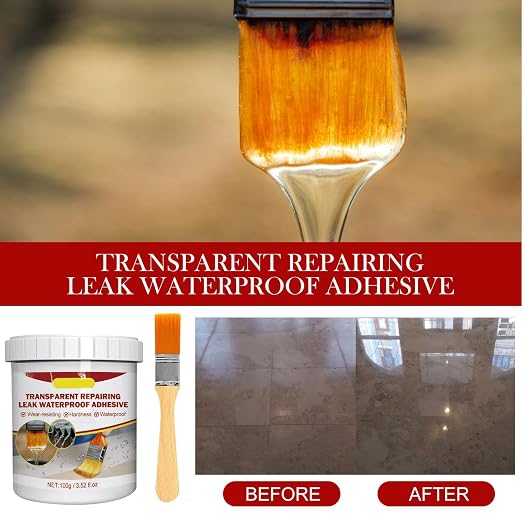 Leak Repair Coating Waterproof Glue, Efficient Leak Prevention, Flexible Waterproof Adhesive, Suitable for Seam Seepage, Window Sill Seepage, Bathroom Seepage, Roof Seepage