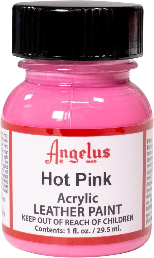 Angelus Acrylic Leather Paint Hot Pink 1oz