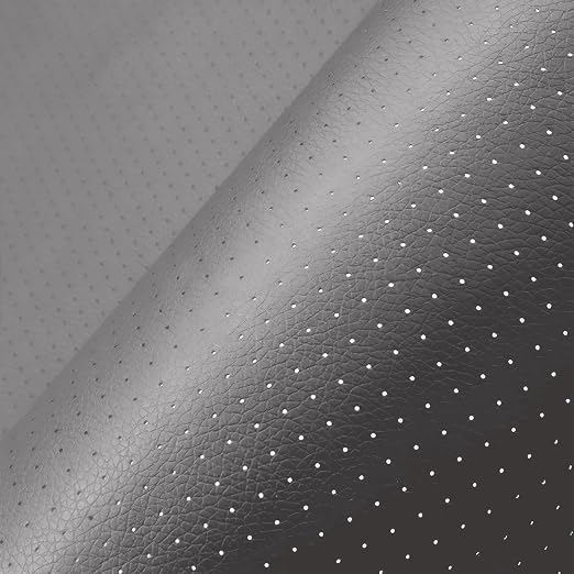 Leather Repair Patch, Breathable Perforated Self Adhesive Repair Patch, Furniture Couch Car Seats Office Chairs Sofa Repair Refurbished Faux Leather Patch (Light Gray,15.7x23.6 inch)