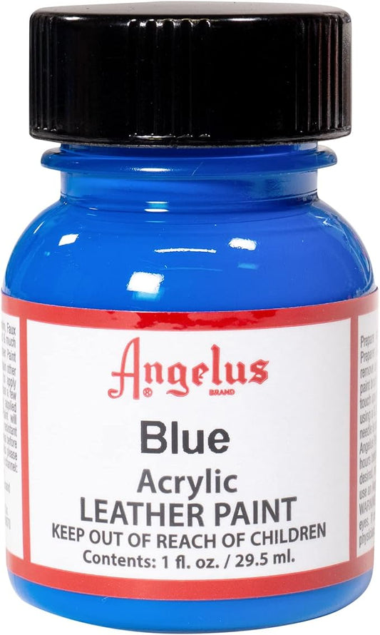 Angelus Acrylic Leather Paint for Shoes, Sneakers, Leather, Canvas, Furniture, and More - 1 fl oz, Blue