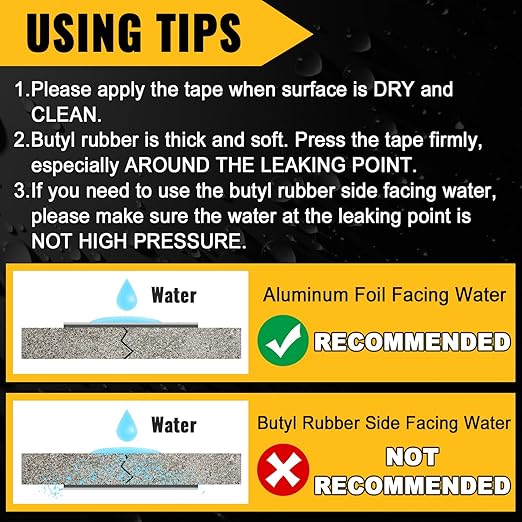 VIVIDA Aluminum Butyl Tape 4" × 20', Waterproof Aluminum Foil Butyl Sealing Tape for Outdoor Use, Corrosion Resistant, Repair for Metal Roof, RV, Windows, 1 Roll