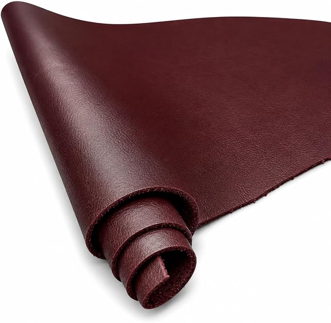 REED Leather HIDES - Cow Skins (100 Square Foot, Burgundy) | Arts and Crafts