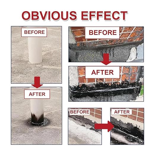 Leak Repair Waterproof Sealant Spray, Leak Repair Cream, Fast Drying Transparent Sealant Liquid, Multi-Surface Indoor and Outdoor Waterproof Coating, for Gutter, Repairs Roof, Drainpipe (Black)