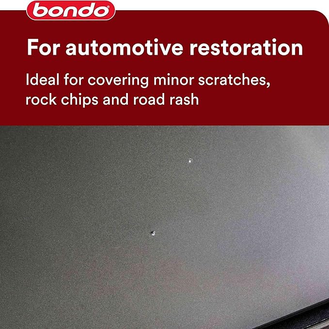 3M Bondo Glazing and Spot Putty 4 Pack (4 x 4.5 oz Tubes = 18 oz Total) Nitrocellulose red auto Body Glazing Putty for pinhole, Scratch and Small dent Repair on Metal, Fiberglass and Wood