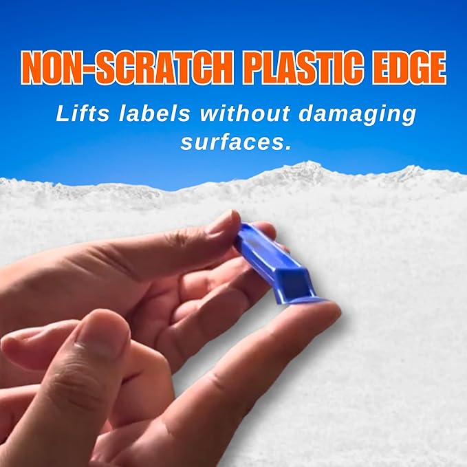 Sticker & Label Remover Tool - Plastic Peelers for Plastic, Glass & Wood – Adhesive, Decal, Price Tag, Glue & Paint Removal – Ergonomic Non-Slip Scraper for Crafts, DIY & Home Use (20)
