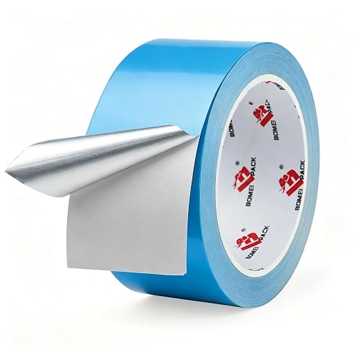 BOMEI PACK Aluminum Foil Tape,Heavy Duty Metal Foil Duct Tape (Blue, 2 Inch)