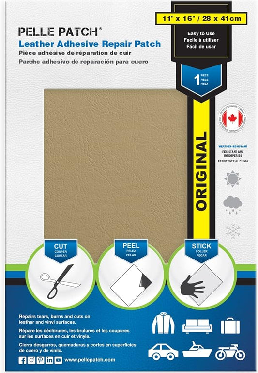 Leather Couch Repair Kit - 25 Colors Available - Original 11x16 - Light Yellow