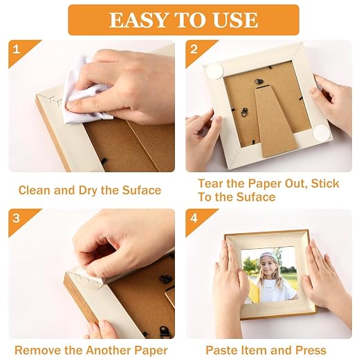 JANYUN 140 Pcs Double Sided Sticky Dots,40 mm Square Putty Sticky Tack | Clear Removable Tape,Waterproof Heavy Duty No Trace Adhesive Mounting Tape Square,for Crafts Decor Picture Hanging
