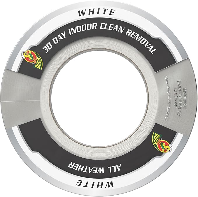 Duck Pro Heavy Duty Duct Tape for Long Lasting Repairs, 2" Wide (1.88 in x 55 Yds) Performance Grade Tape with Waterproof Backing, White, 12 Rolls