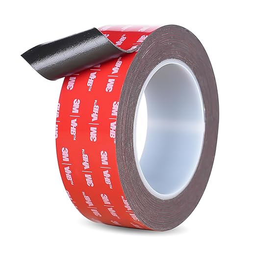 Double Sided Tape Heavy Duty, Waterproof Mounting Foam Tape, 16.5ft Length, 1.57in Width, High Temperature Resistant Adhesive Tape for Car, LED Strip Light, Office Decor, Uses VHB 5952 Raw Material
