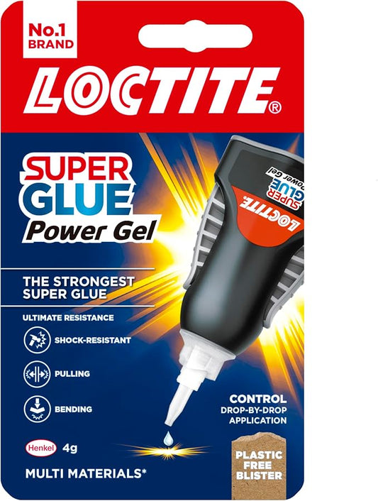 Loctite Super Glue Power Flex Control, Flexible Super Glue Gel, Superglue with Non-Drip Formula for Vertical Applications, Clear Glue with Precise Nozzle, 1x3 g