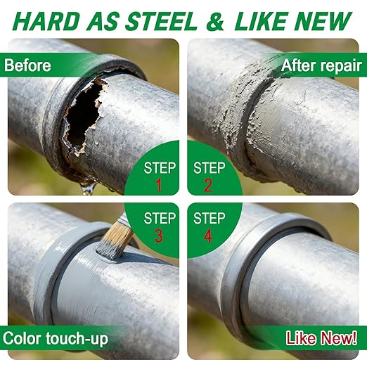 Heavy Duty Metal Glue, Waterproof Epoxy Casting Adhesive, Strongest Welding and Liquid Fillers for Metals Steel Iron Aluminum Plastics Ceramics Cement (Metal Glue 2 Pack)
