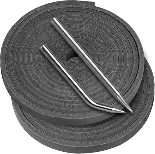 Baseball Glove Lace, Mitt Lace Repair Kit Softball 2 Leather Laces and 2 Lacing Needles for Catcher's Glove