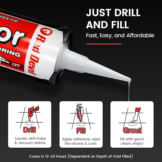 The Original Fix-A-Floor Loose Tile Repair Adhesive - Tile, Porcelain, Ceramic, Marble, Stone & Wood. Custom Tip for All Grout Sizes. Pack of 12 *for Best Results Use The Proven Power of a Caulk Gun*
