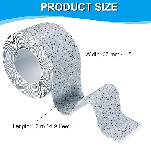 PATIKIL Caulk Tape 1.5" x 10.5 Ft, Self Adhesive Sealing Tape Waterproof Toilet Tub Caulk Sealant Strip Sealing Trim for Kitchen Bathroom Toilet Bathtub Sink Countertop, Deep Grey
