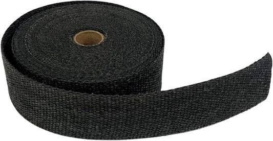 Newtex ZetexPlus 2 inches x 50 feet Black Exhaust Header Wrap Fiberglass Heat Tape, High Temp Exhaust Tape, Muffler Pipes, Motorcycle Exhaust Heat Wrap, Made in USA