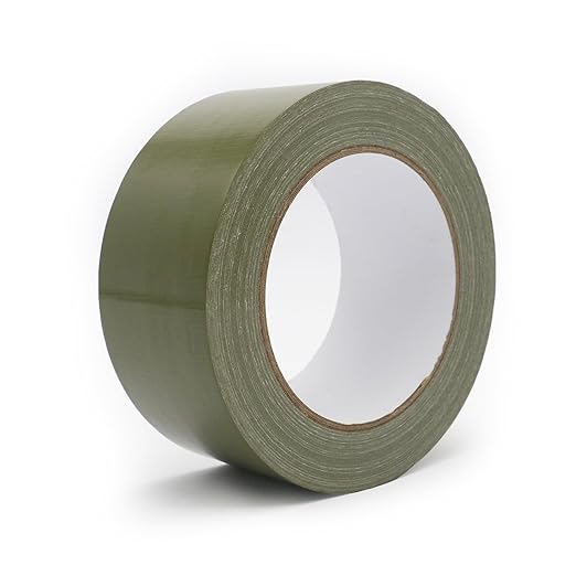Heavy Duty Duct Tape 2 Inch X 33 Yards, Multi Purpose Olive Green Army Green Duct Tape, No Residue, Waterproof and Tear by Hand - for Repairs, Industrial, Professional Use