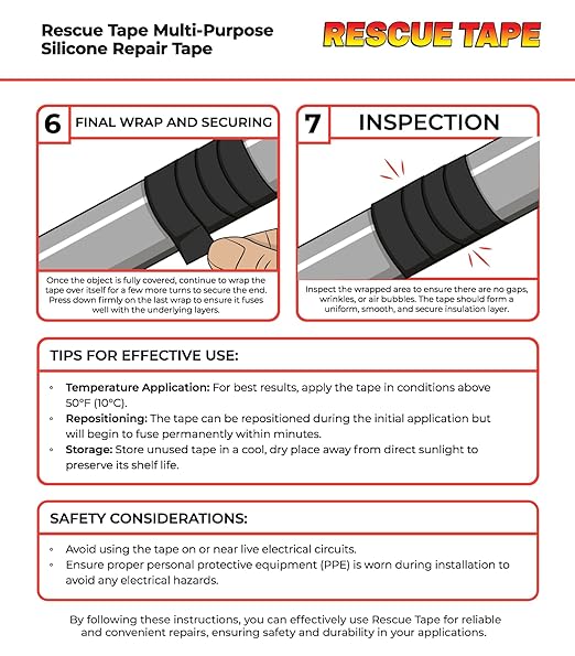 Bond It Rescue Tape, Self-Fusing Silicone Tape, Emergency Plumbing Pipe & Radiator Hose Repair, Electrical Insulation, Waterproof, 950PSI, 1" Width x 36' Length x 0.02" Thick, Clear