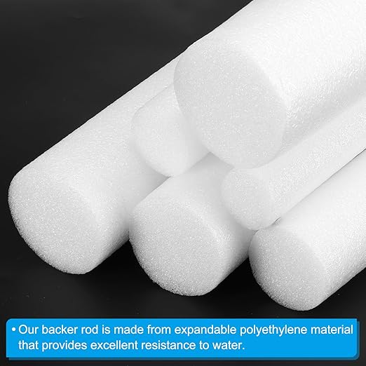 PATIKIL 3/8 Inch x 32.8 Feet Backer Rod for Gaps and Joints, 5pcs Foam Rope Caulk Crack Joint Filler Roll Seal Weather Strip for Home Construction Car
