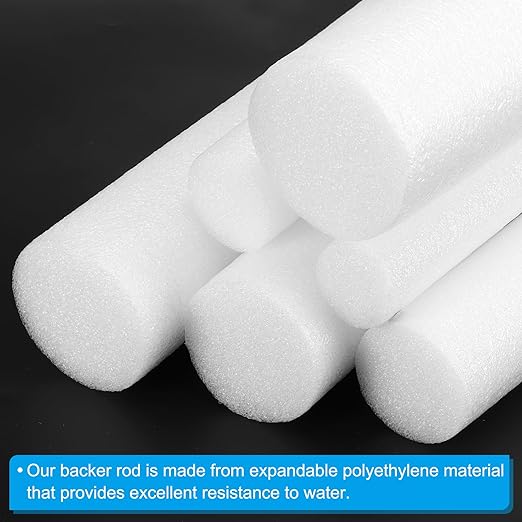 PATIKIL 2 Inch x 3.3 Feet Backer Rod for Gaps and Joints, 3pcs Foam Rope Caulk Crack Joint Filler Roll Seal Weather Strip for Home Construction Car, White