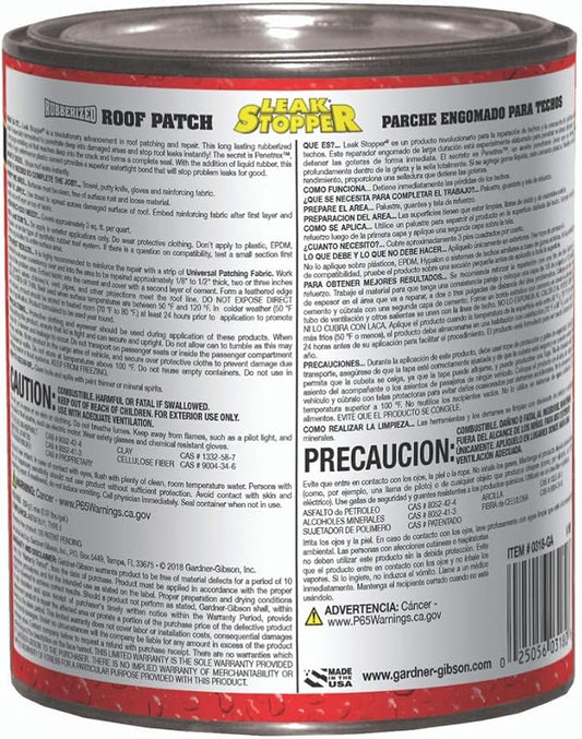 Leak Stopper Rubber Flexx Liquid Rubber Coating - Seal & Waterproof Protection – for Boats, Roof, Tents, Machinery, Buildings, Interior, Exterior – 1 Quart Black