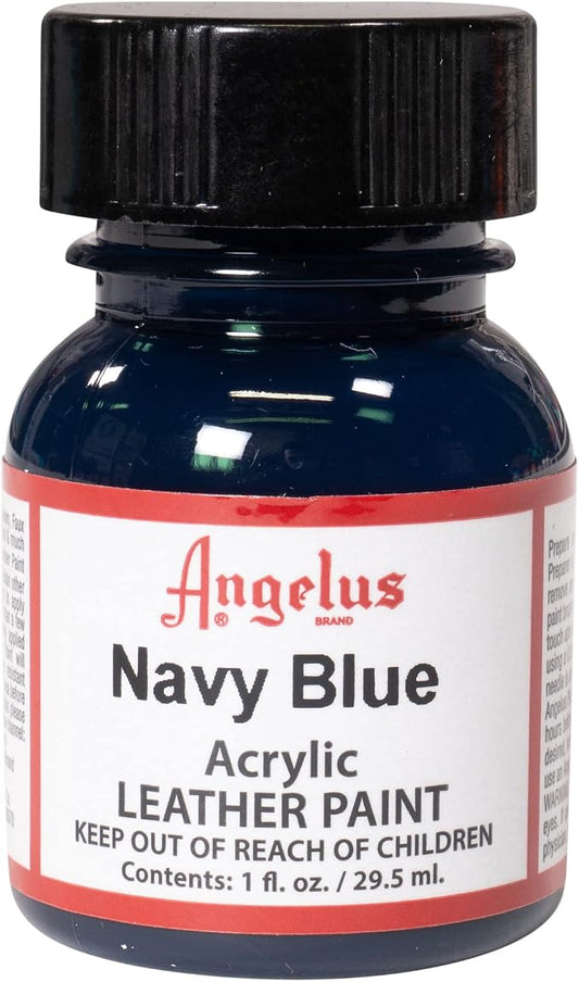 Angelus Acrylic Leather Paint For Shoes, Sneakers, Leather, Canvas, Furniture, and More - 1 fl oz, Navy Blue
