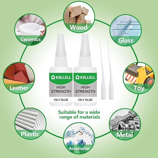 High Strength Oily Glue,Universal Super Glue,Welding High-Strength Oily Glue, Used for Quick Repair of Metal, Plastic, Wood, Glass, Jade and So On(50g/pcs) (3PCS)