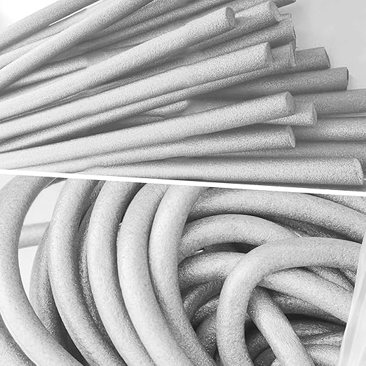 Foam Backer Rod for Gaps Concrete Crack Filler Joints Foam Gap Filler Caulk Saver Backing Rod Concrete Filler Rope (Grey, 1/4 Inch X 33 Feet)