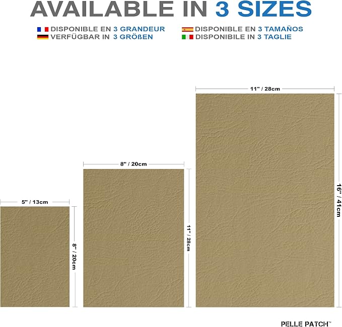 Leather Furniture Repair Patch - 25 Colors Available - Original 11x16 - Beige-Yellow